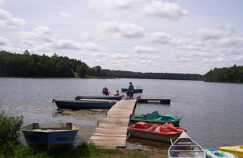 Dock view at Shady Hollow Resort.