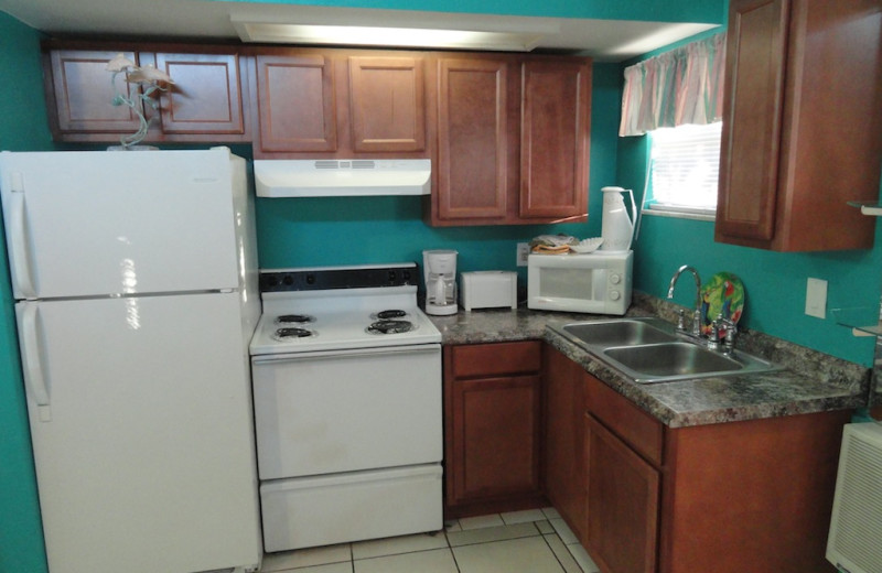 Cottage kitchen at Whispers Resort.