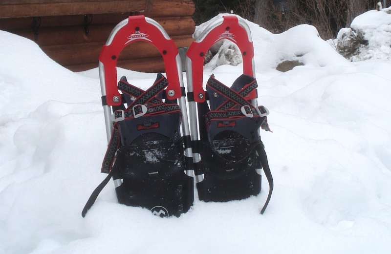 Snowshoeing at Heston's Lodge.