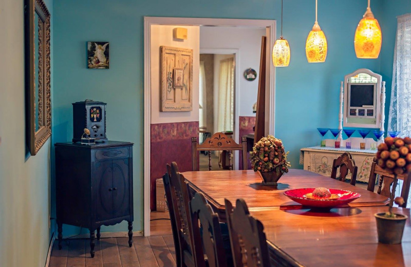 Dining room at The Prickly Pear Bed & Breakfast.