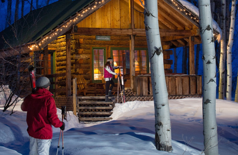 Cabin exterior at The Home Ranch.