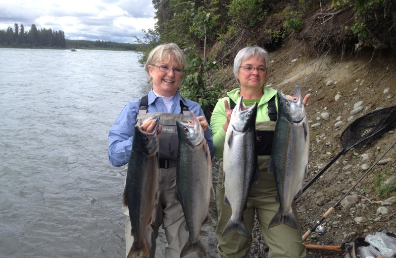 Fishing at All Alaska Outdoor Lodge.