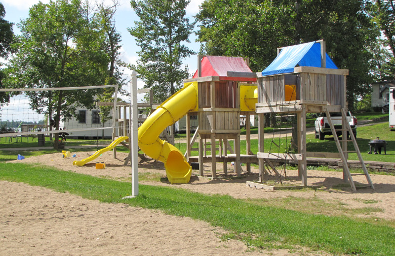 Kid's playground at Mill Lake Resort.