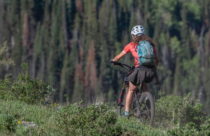 Biking at Vista Verde Ranch.