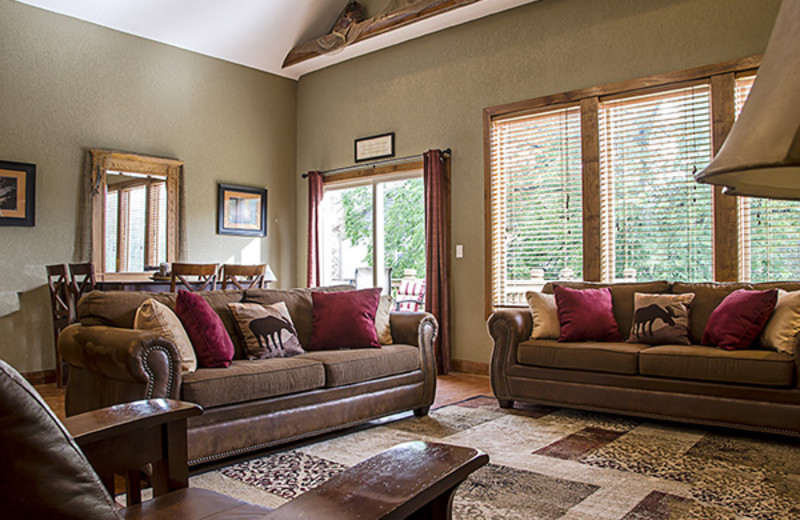 Rental living room at Branson Vacation Houses.