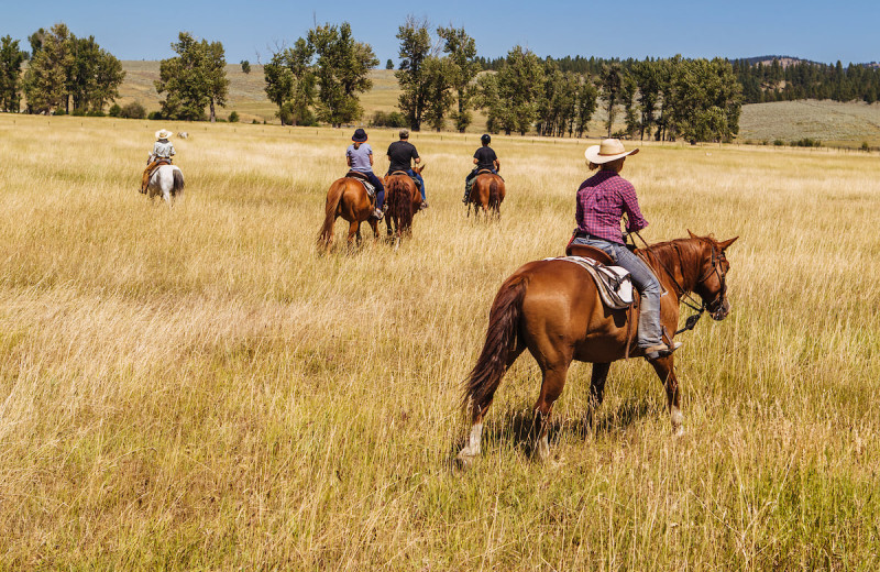 Horseback riding at The Resort at Paws Up.