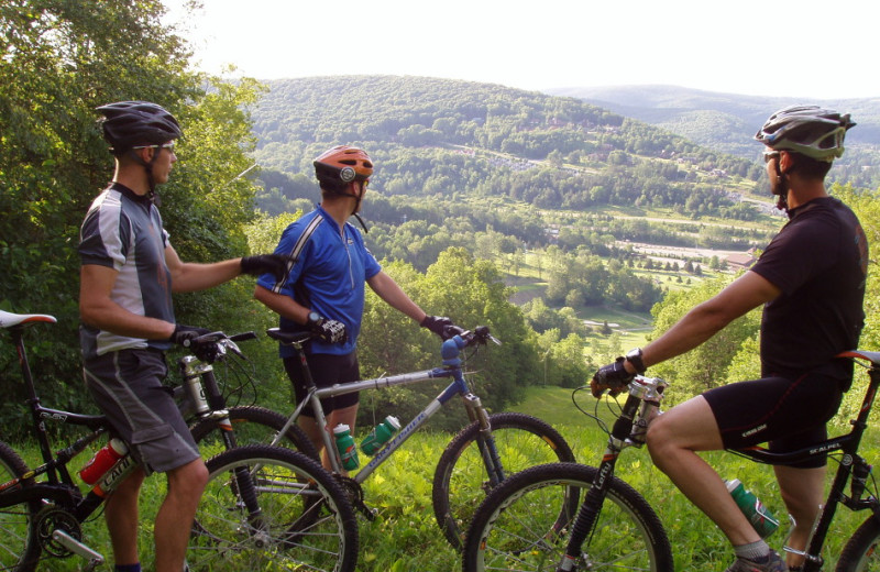 Biking at Holiday Valley Resort.