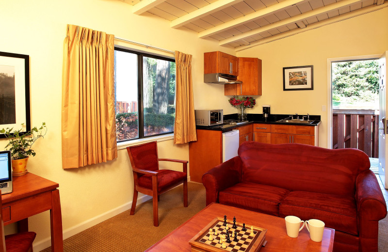 Guest room at West Sonoma Inn and Spa.