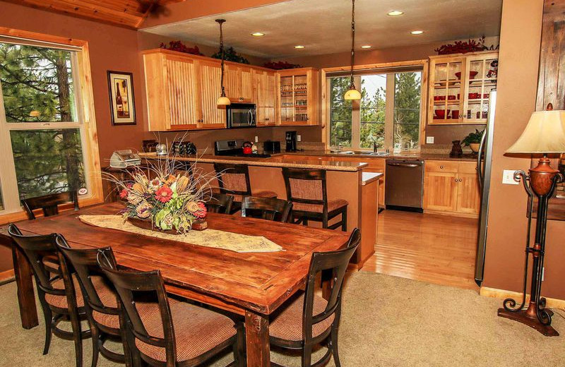 Rental kitchen at Big Bear Vacations.