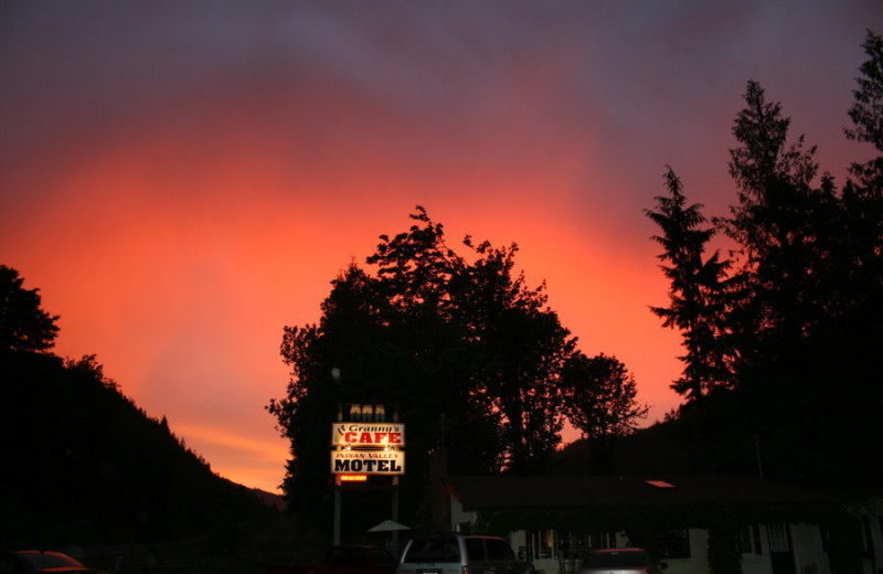 Sunset at Indian Valley Motel.