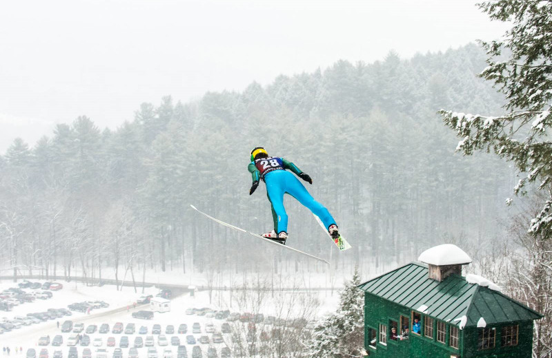 Skiing at Four Columns Inn.