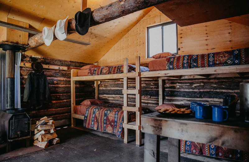 Cabin bunk beds at Big Creek Lodge.