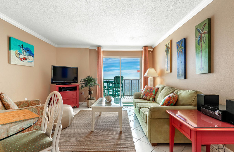 Guest living room at Bender Realty Vacation Rentals.