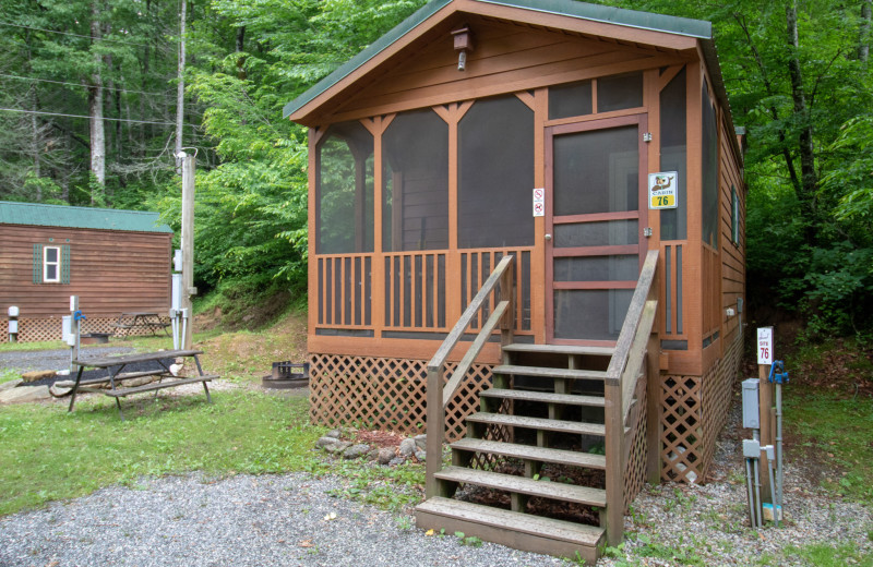 Cabin exterior at Yogi in the Smokies.