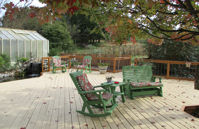 Deck at The Gardener's House at Frog Holler.