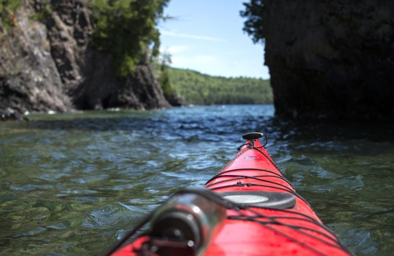 Kayaking at Aqua Log Cabin Resort.