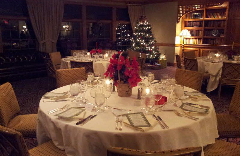 Holiday decor at Stonehedge Inn & Spa.