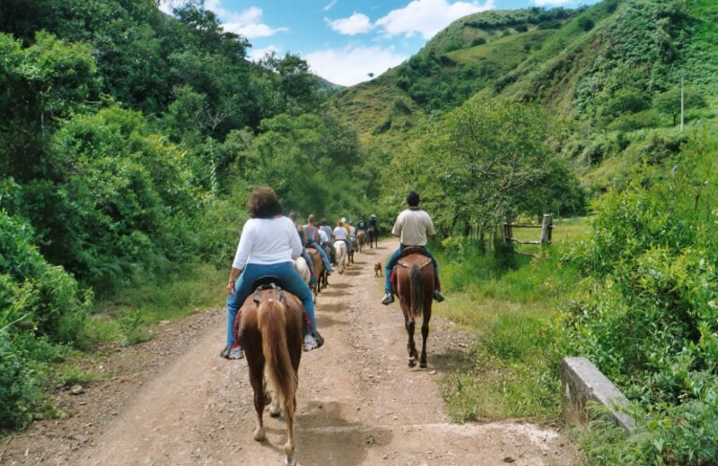 Horseback riding at Hacienda Primavera Wilderness Ecolodge.