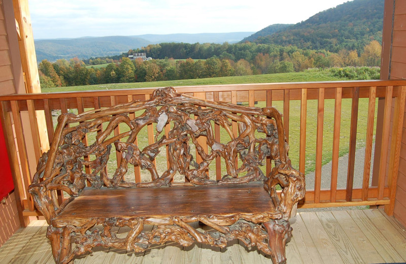 Balcony view at August Lodge Cooperstown.