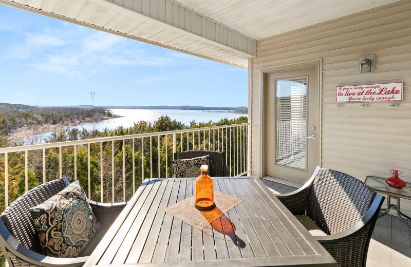 Rental balcony at Branson Vacation Rentals.