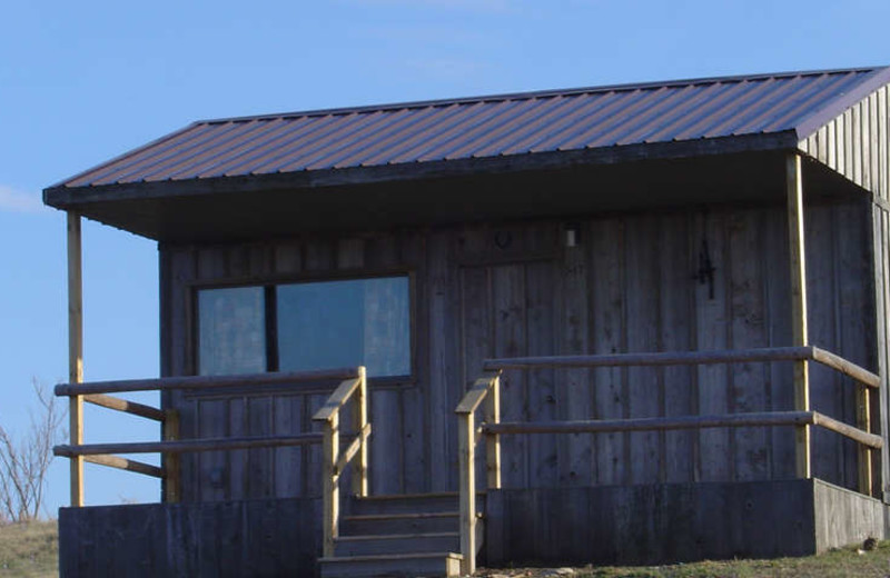 Cabin exterior at Rolling Hills Cabins.