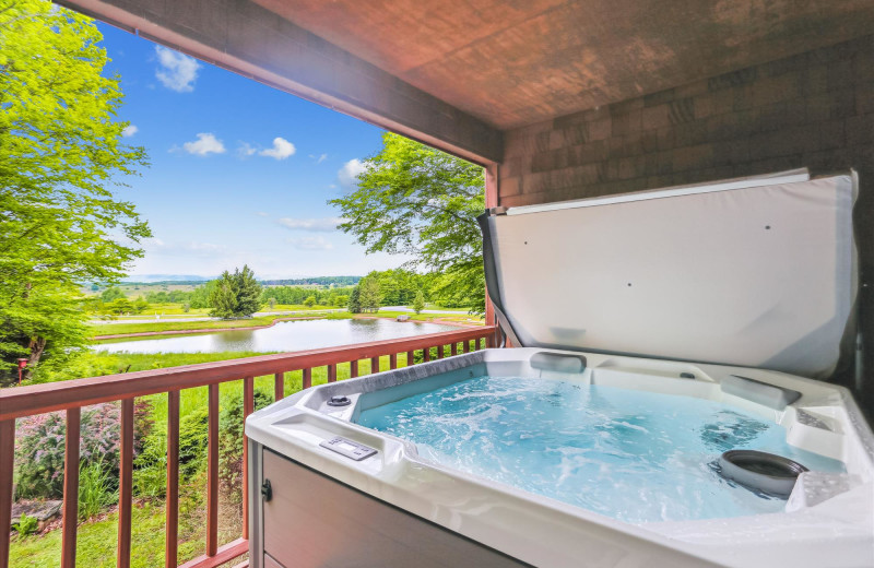 Rental hot tub at Best of Canaan.