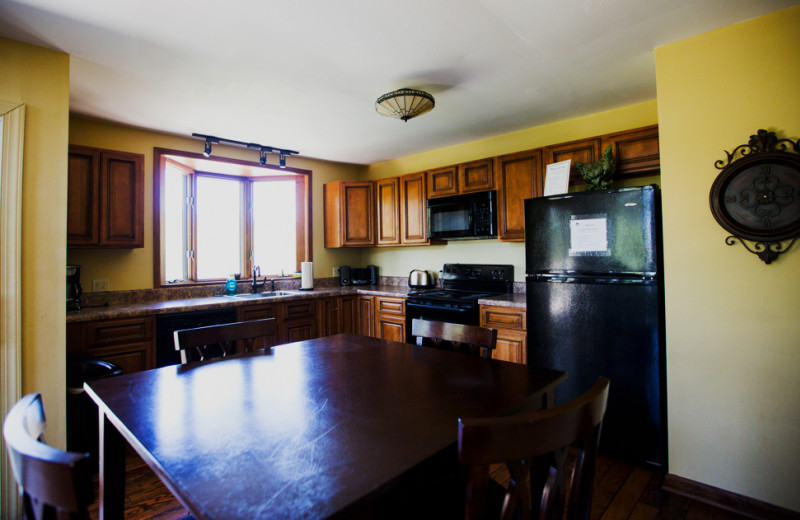 Chalet kitchen at Cohutta Springs Conference Center.