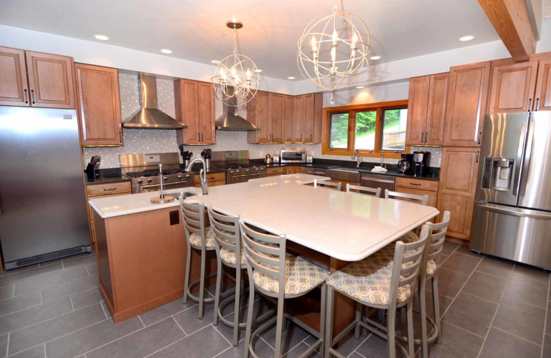 Rental kitchen at Railey Vacations.