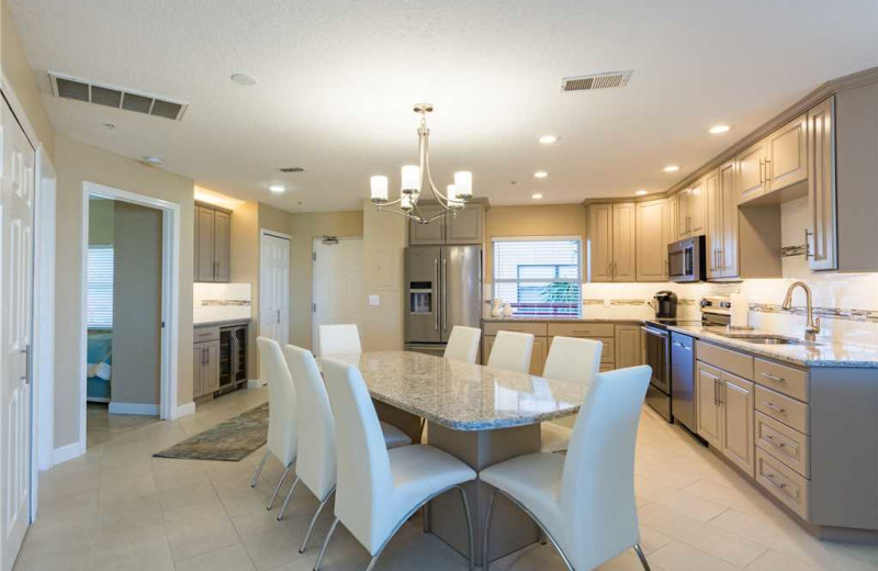 Rental kitchen at SunHost Resorts.