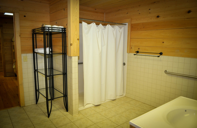 Guest bathroom at Buckhead Ranch.