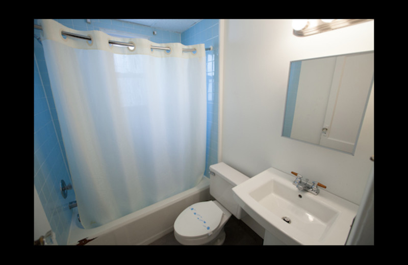 Guest bathroom at Hotel Charlee.