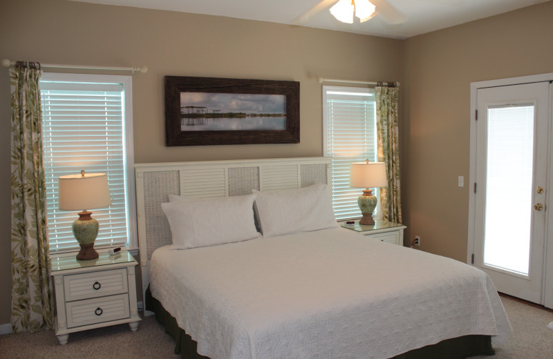 Rental bedroom at Seagrove On The Beach Property Rentals.