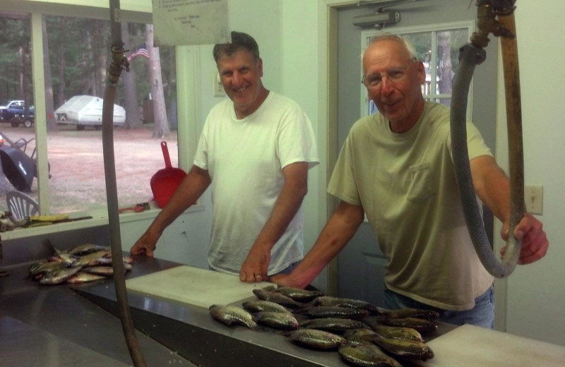 Fish cleaning house at Crimson Hue Resort.
