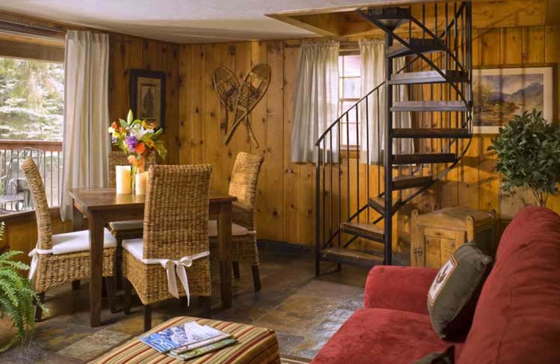 Cabin living room at O-Bar-O Cabins.