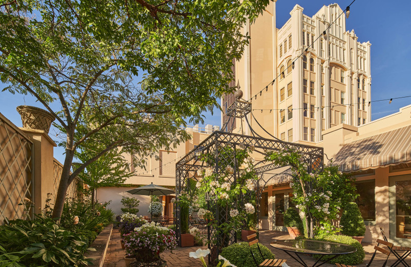 Patio at Ashland Springs Hotel.