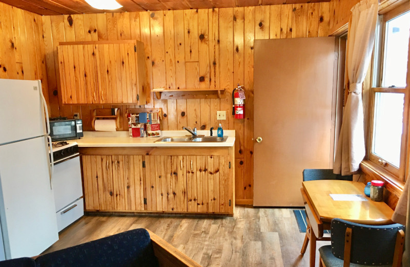Suite kitchen at Golden Eagle Lodge.
