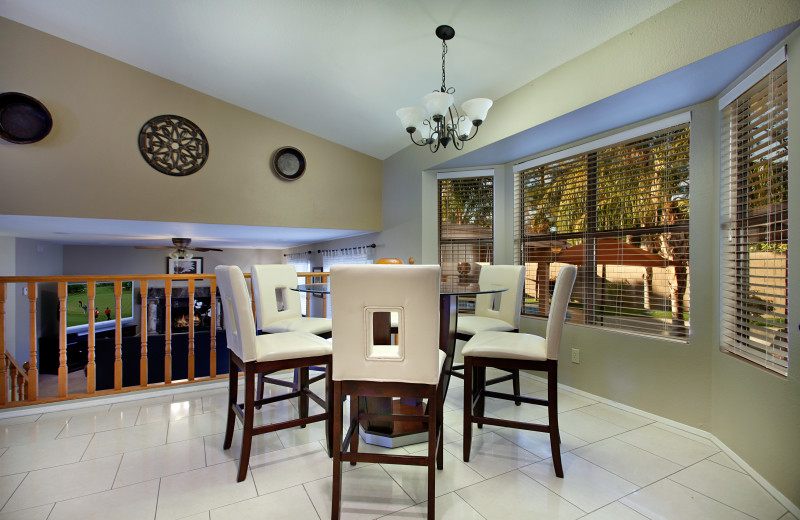 Rental dining room at Arizona Vacation Rentals.