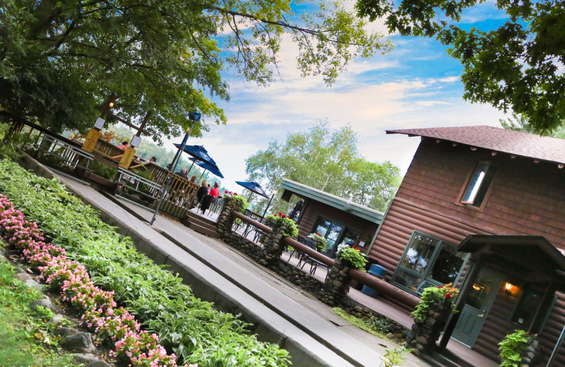 Patio at Ruttger's Bay Lake Lodge.