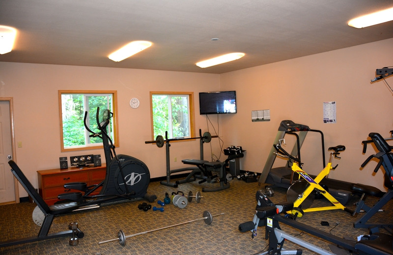 Fitness room at The Fireweed Lodge.