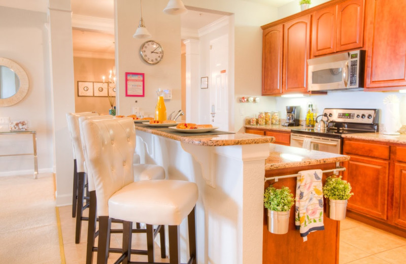 Guest kitchen at Orlando Luxury Escapes Vacation Rentals.