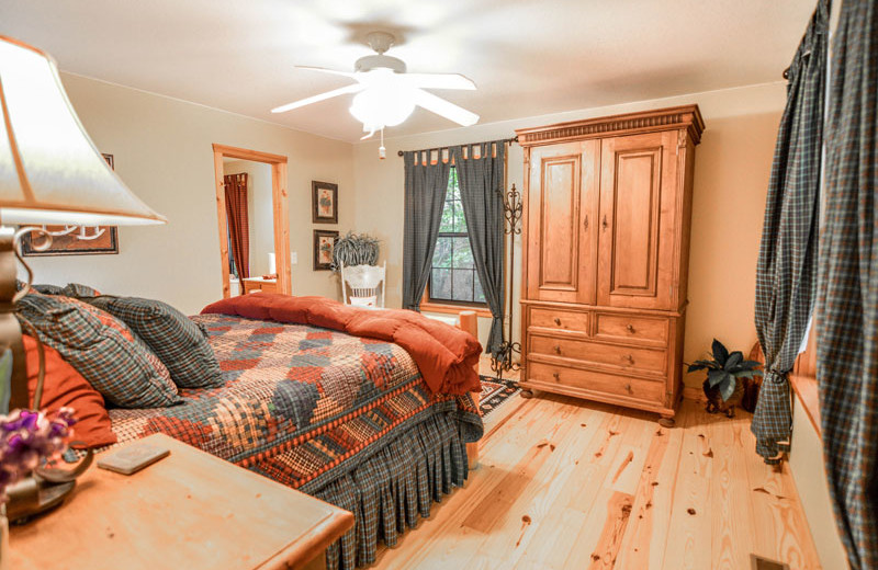 Rental bedroom at Little Bear Rentals.