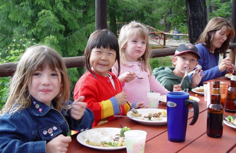 Dinning at REO Rafting Resort.