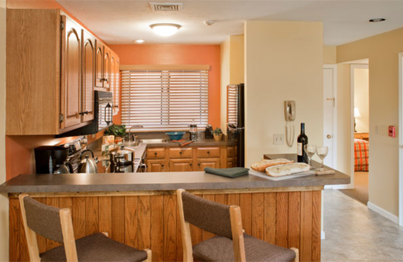 Suite kitchen at Summit Resort.
