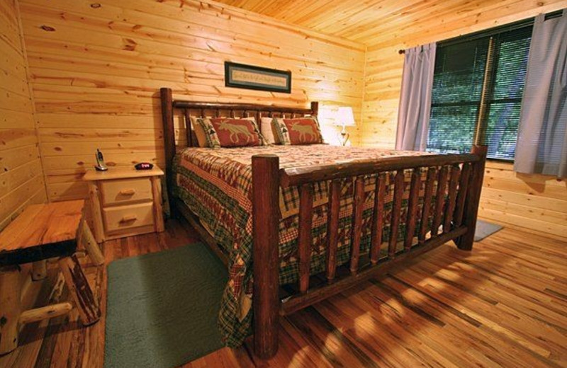 Rental bedroom at Georgia Mountain Rentals.