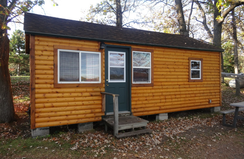 Exterior view of cabin at Twin Oaks Resort & RV Park.