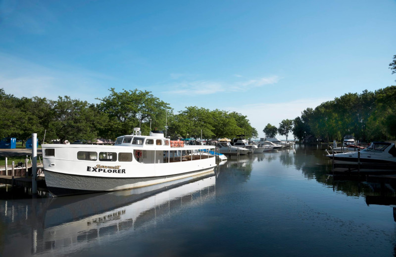 Boats at Sawmill Creek Resort.