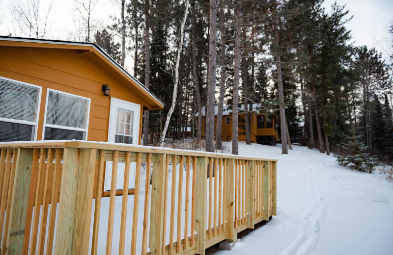 Cabin exterior at YMCA Camp Northern Lights.