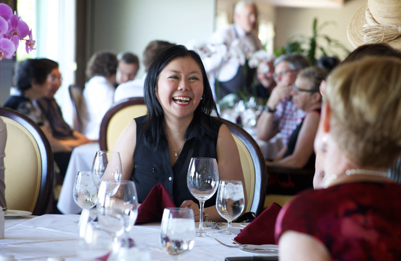 Dining at Elmhirst's Resort.