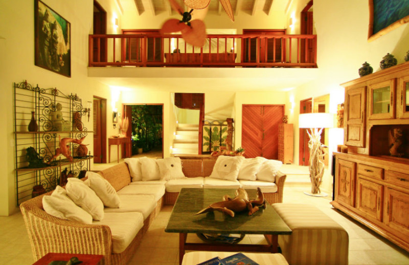 Villa living room at Three Dolphins.
