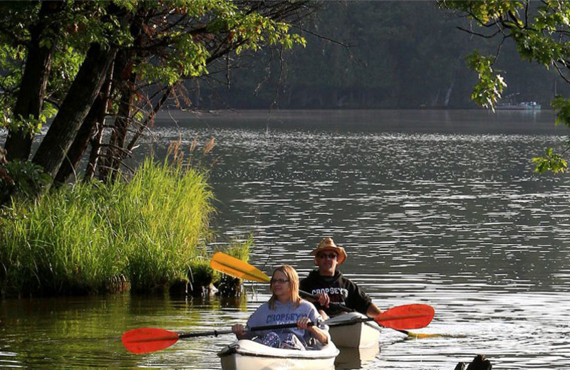 Kayaking at Wild Eagle Lodge.